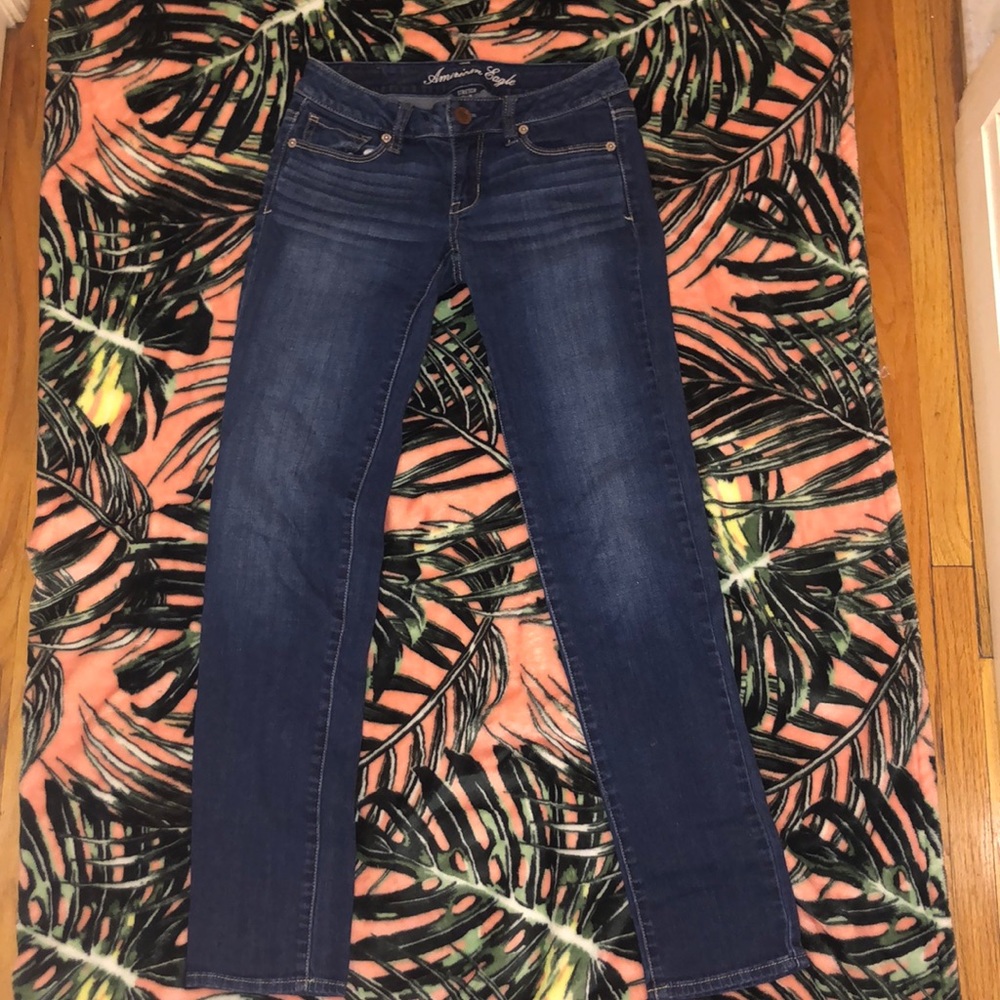 American Eagle Dark Blue Skinny Jeans 00
